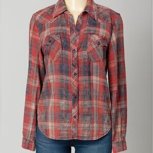 Black Orchid Los Angeles Plaid Button-Down Shirt – Size Medium